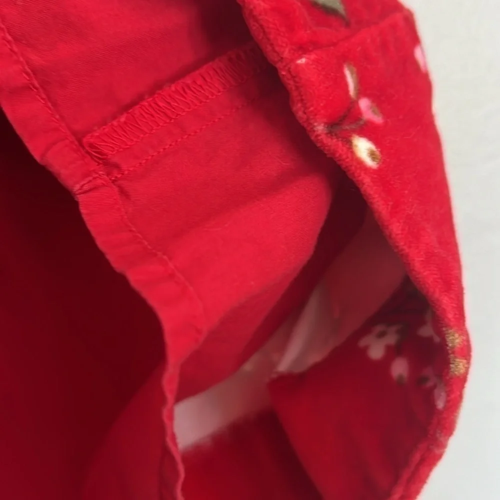 Gap “original” red velvet baby girls dress size 2 retro vintage gorgeous